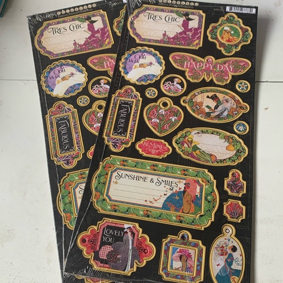 Graphic 45 Fashion Forward Collection Die-Cut Chipboard Embellishments - Picture 1 of 5